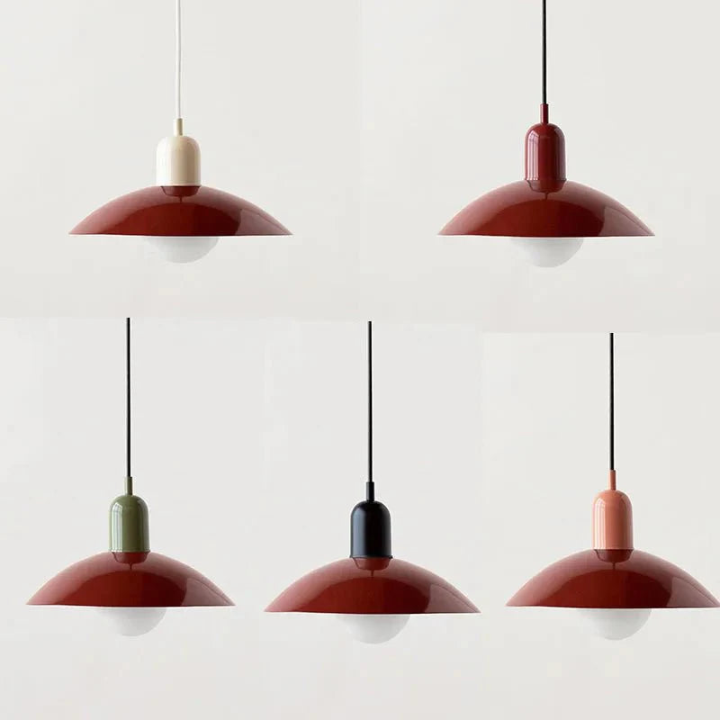 Candeeiro Suspenso Macaron Bauhaus | Lâmpada de Teto Moderna e Colorida