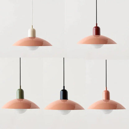 Candeeiro Suspenso Macaron Bauhaus | Lâmpada de Teto Moderna e Colorida