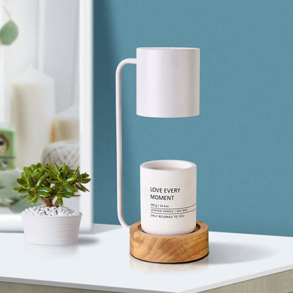 Japanische minimalistische Tischlampe | Holz- und Metalldesign