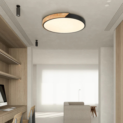 LED-Deckenleuchte | Modernes nordisches Holzdesign