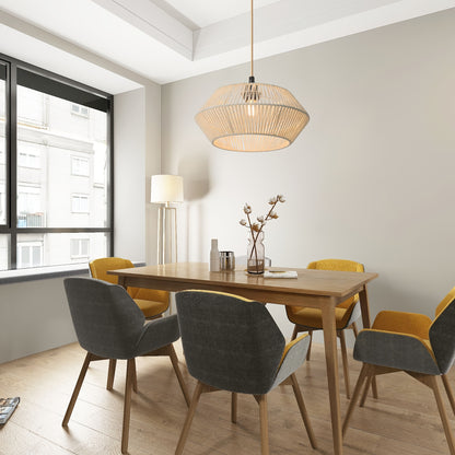 Abajur de Corda de Papel Tecido à Mão | Design Natural Moderno