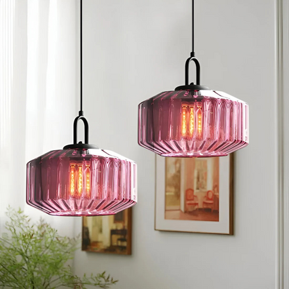 Mireta Glas-Hängeleuchte | Retro-farbendes Glasdesign