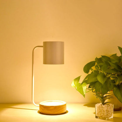 Japanische minimalistische Tischlampe | Holz- und Metalldesign