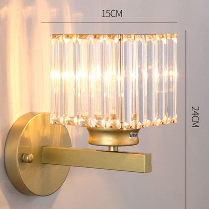 Crystal Wall Light | Modern Glass & Iron Sconce