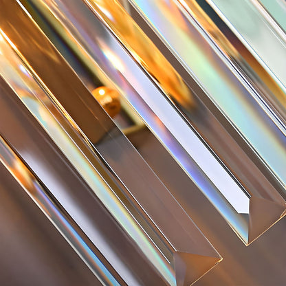 Lumină de perete din cristal | Aplica modernă de lux din oțel inoxidabil