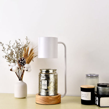 Japanische minimalistische Tischlampe | Holz- und Metalldesign