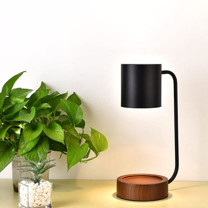 Japanische minimalistische Tischlampe | Holz- und Metalldesign