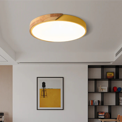 LED-Deckenleuchte | Modernes nordisches Holzdesign