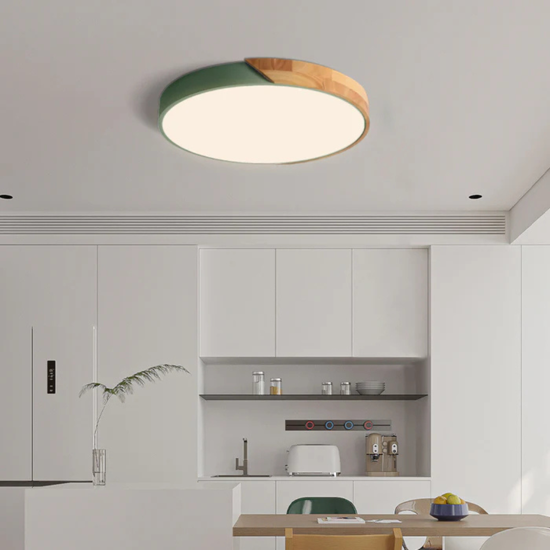 LED-Deckenleuchte | Modernes nordisches Holzdesign