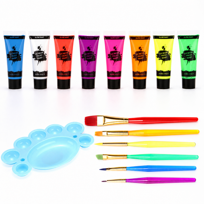 Set de pintura corporal UV que brilla en la oscuridad para fiestas y festivales