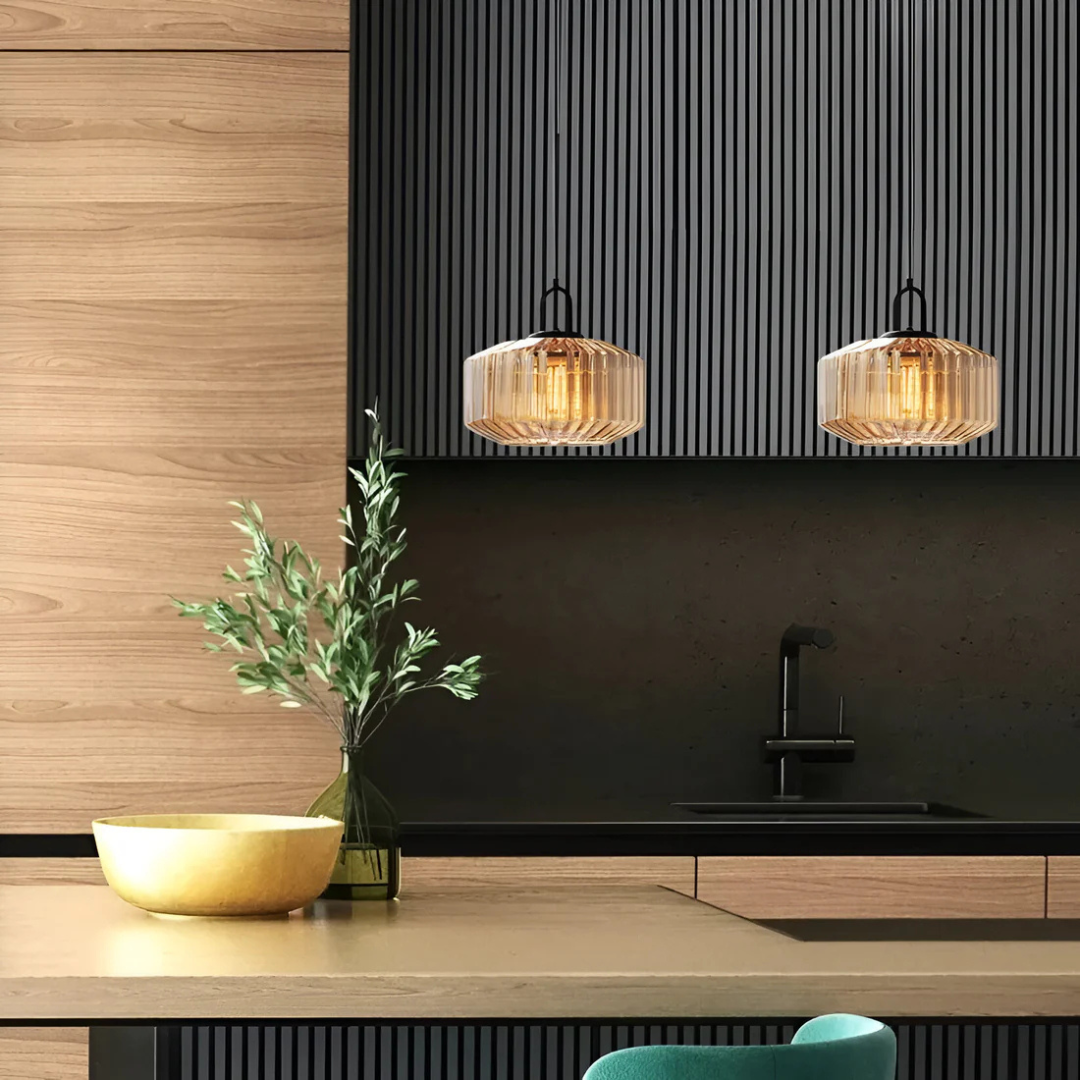 Mireta Glas-Hängeleuchte | Retro-farbendes Glasdesign
