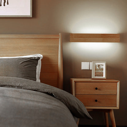 Lampă de perete LED modernă din lemn | Iluminat minimalist pentru dormitor și living