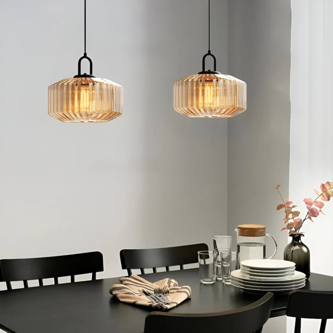 Mireta Glas-Hängeleuchte | Retro-farbendes Glasdesign