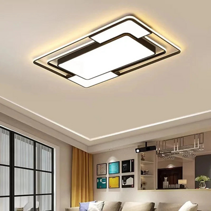 Luz de Teto LED com Controlo Remoto | Design Geométrico Moderno
