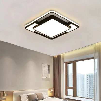 Luz de Teto LED com Controlo Remoto | Design Geométrico Moderno