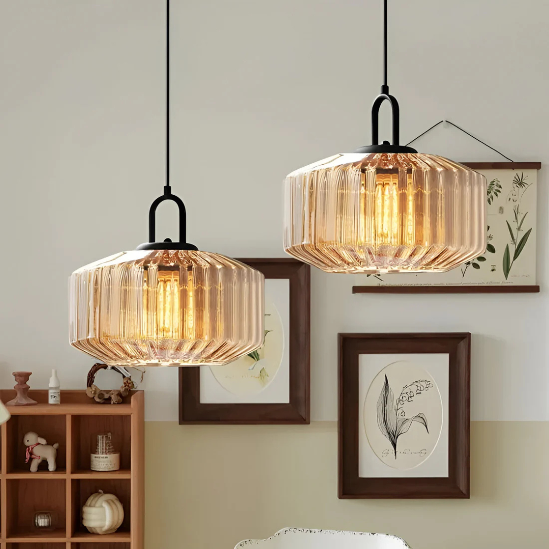 Mireta Glas-Hängeleuchte | Retro-farbendes Glasdesign