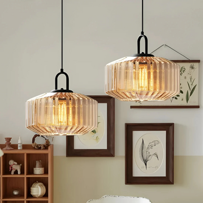Mireta Glas-Hängeleuchte | Retro-farbendes Glasdesign