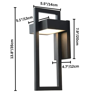Lampada da parete moderna per esterni | Lampada da parete LED in alluminio scandinavo