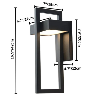 Lampada da parete moderna per esterni | Lampada da parete LED in alluminio scandinavo