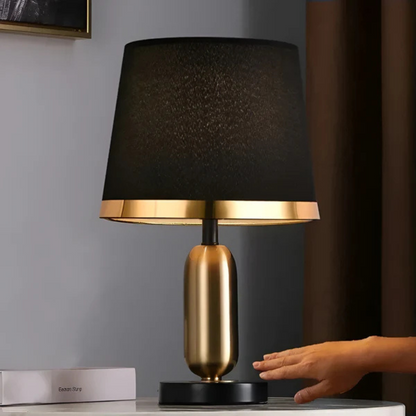 Lampada da tavolo vintage nera e oro | Luce d'accento moderna retrò