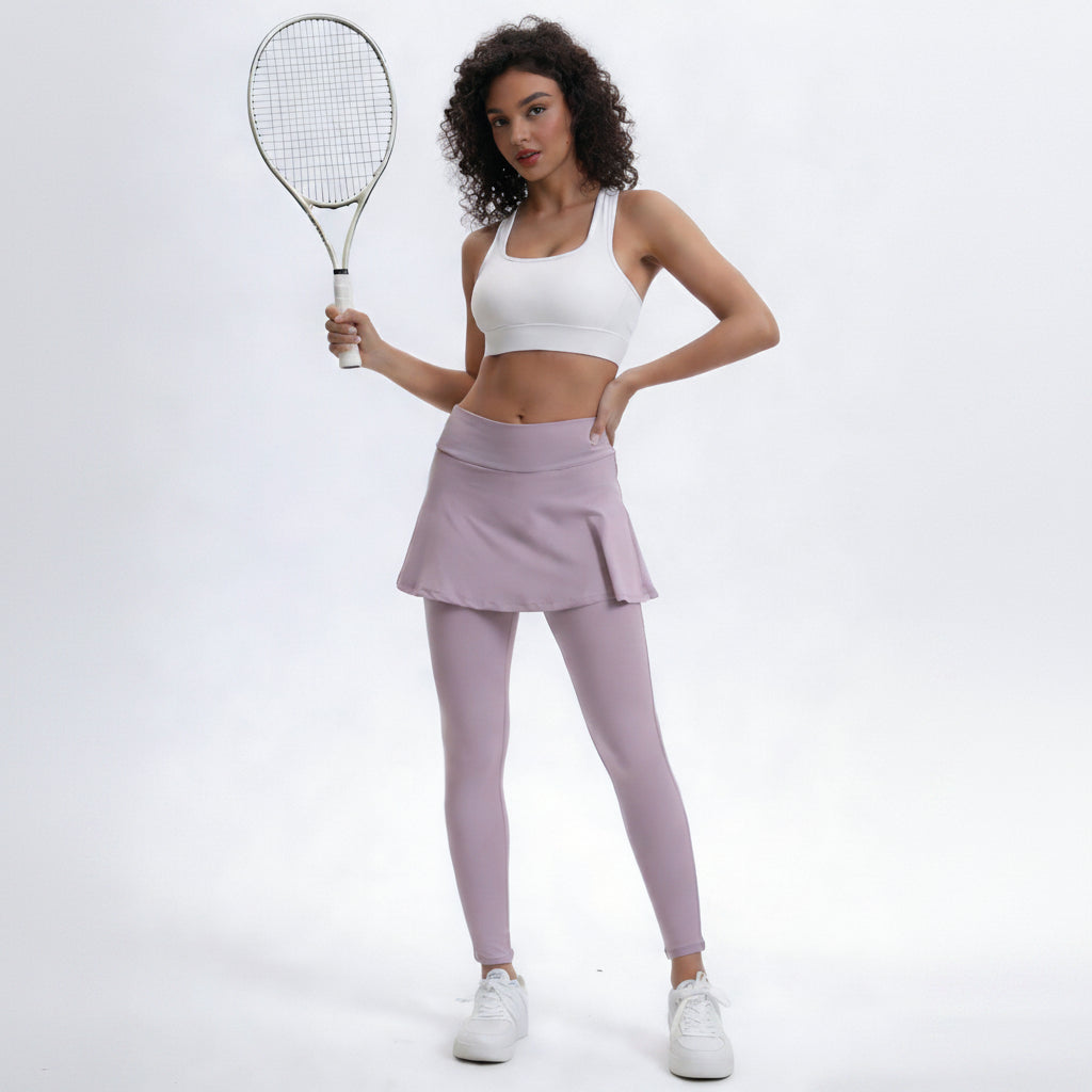 Pantaloni da yoga svasati a vita alta per pickleball, leggings elasticizzati