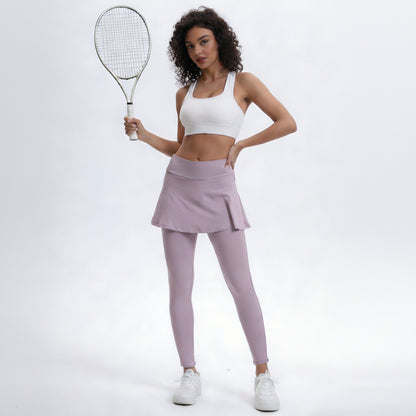Pantaloni da yoga svasati a vita alta per pickleball, leggings elasticizzati
