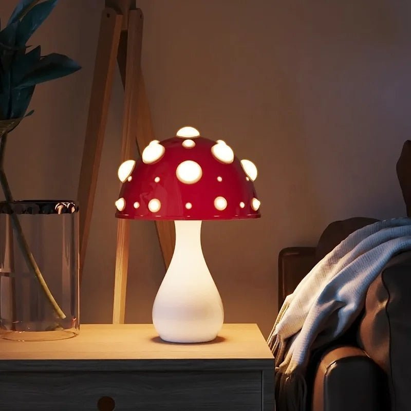 LED Svampebordlampe | Moderne Amanita-inspireret Lys