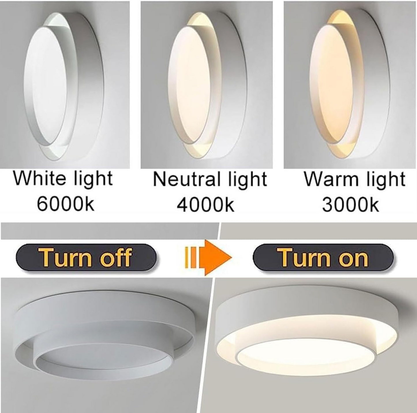 Nordische runde LED-Deckenleuchte | Modernes minimalistisches Design