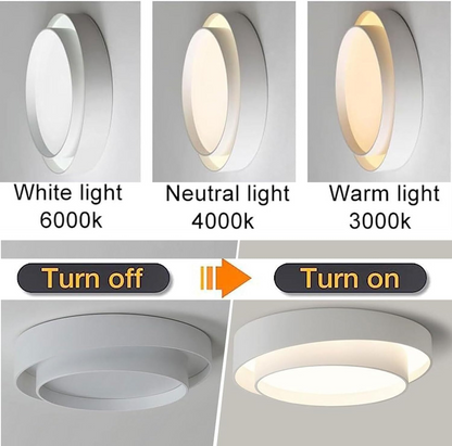 Nordische runde LED-Deckenleuchte | Modernes minimalistisches Design