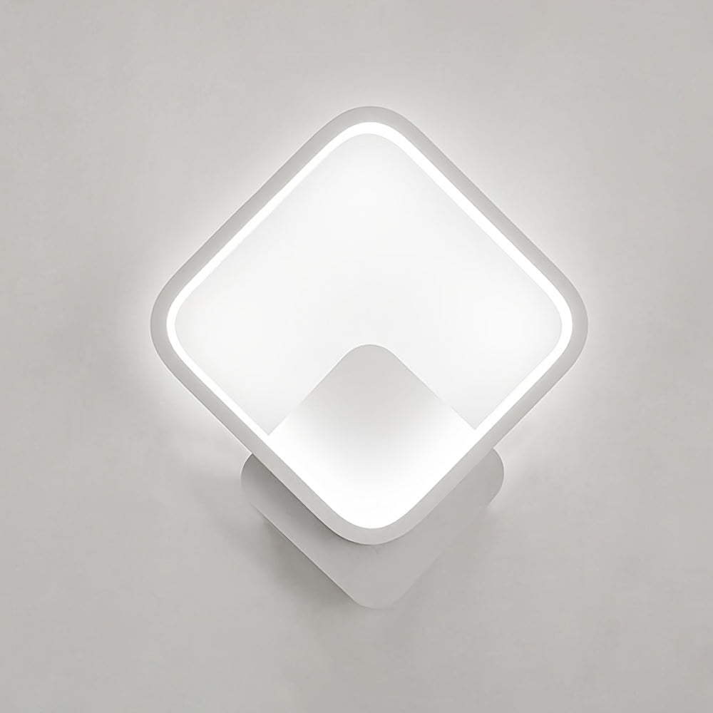Candeeiro de Parede LED Quadrado Moderno | Luminária Geométrica Minimalista