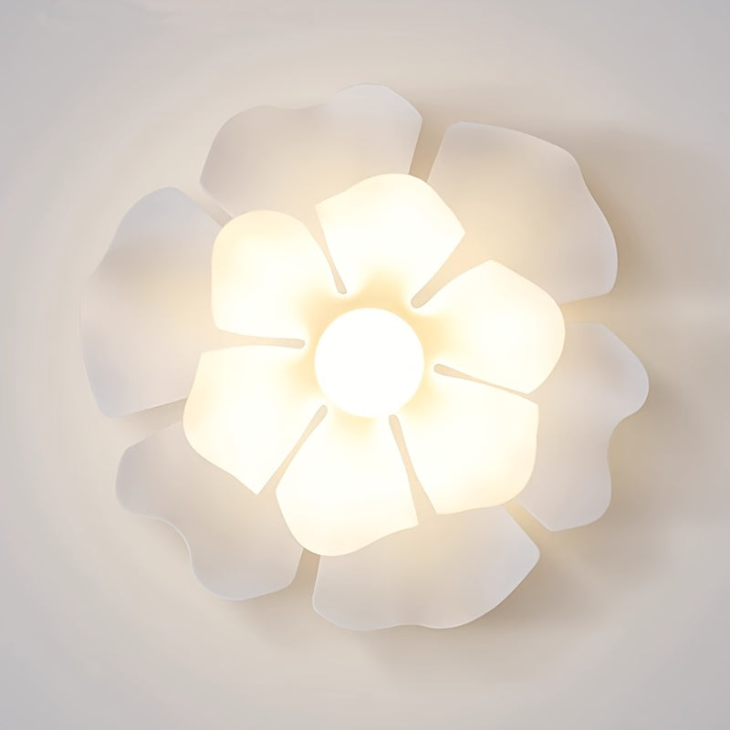 Lustră cu flori Petal | Corp de iluminat modern floral semi-aplicat