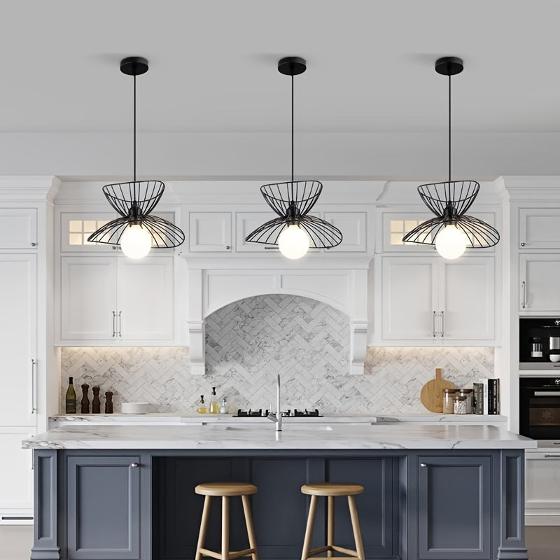 Lámpara Colgante Retro Negra | Diseño Industrial Ajustable