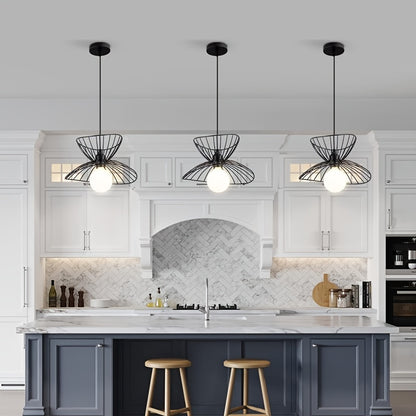 Lámpara Colgante Retro Negra | Diseño Industrial Ajustable