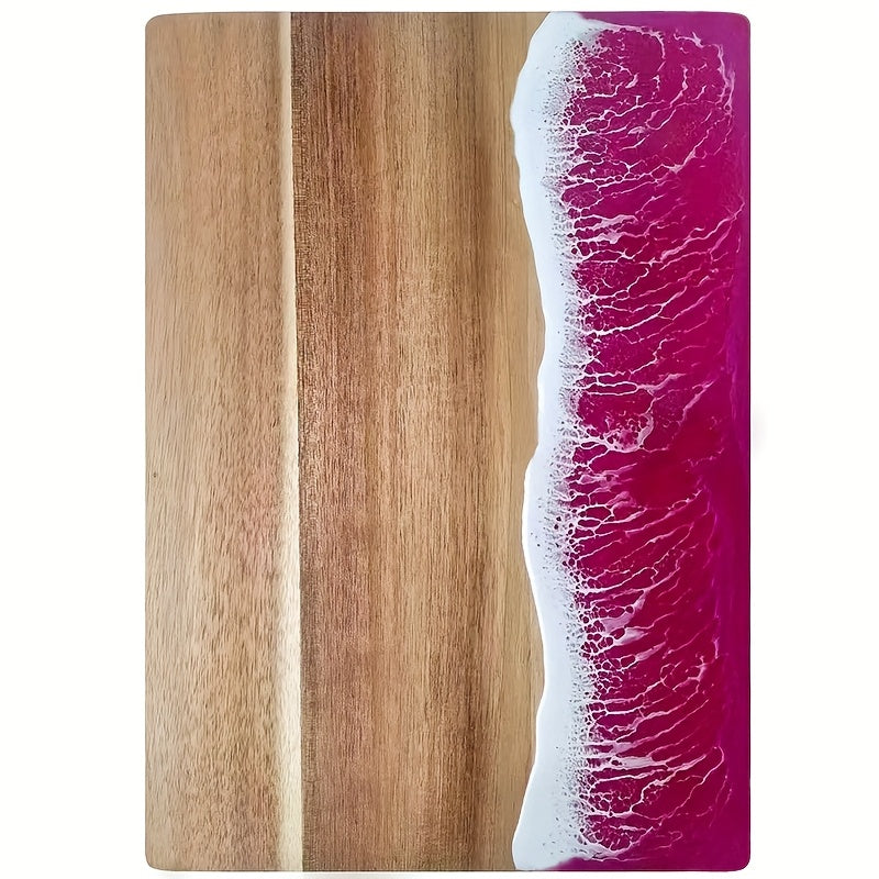 Tagliere in resina Wave | Tagliere per formaggi e portata in legno di acacia ispirato all'oceano