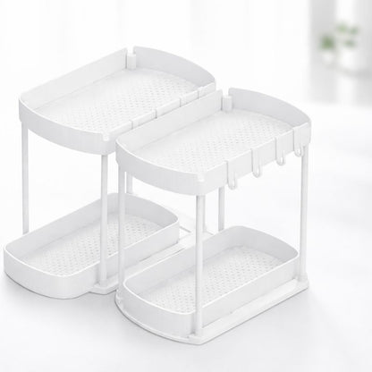 Set di 2 contenitori organizzatori per sotto il lavello con cassetti multiuso