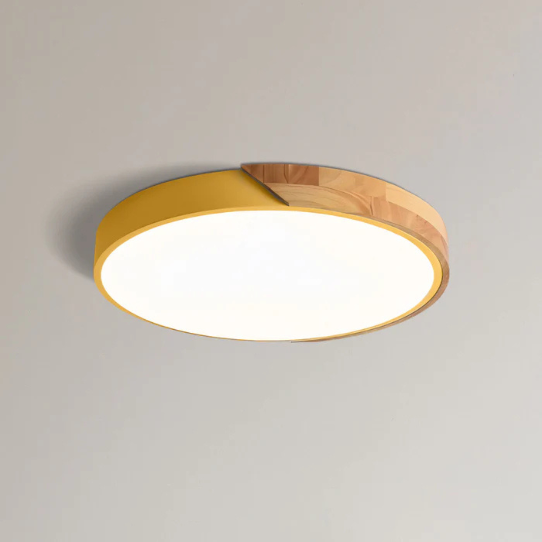 LED-Deckenleuchte | Modernes nordisches Holzdesign