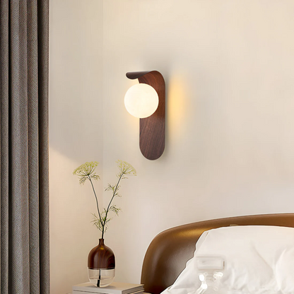 Lampa de perete LED Icar Scandinavian | Design minimalist din lemn