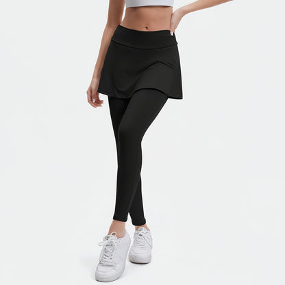 Pantaloni da yoga svasati a vita alta per pickleball, leggings elasticizzati