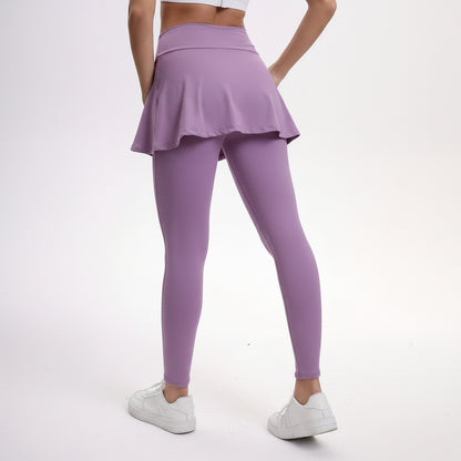 Pantaloni da yoga svasati a vita alta per pickleball, leggings elasticizzati