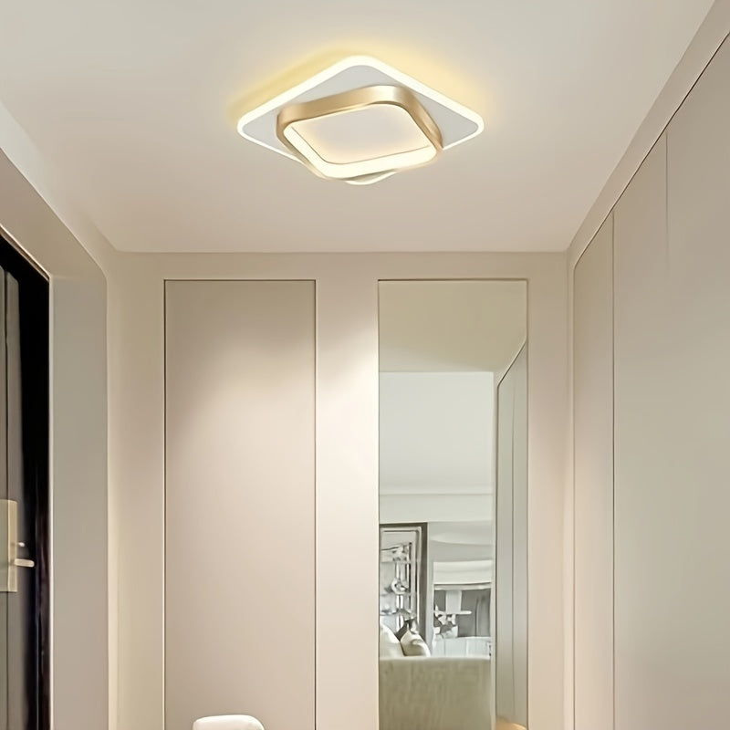 Lámpara de Techo LED Cuadrada Moderna | Luminaria Empotrada Geométrica Minimalista