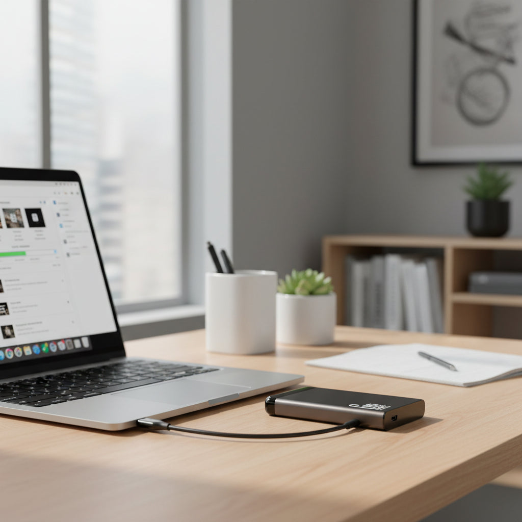 Unità disco esterna portatile SSD USB sottile per archiviazione e backup