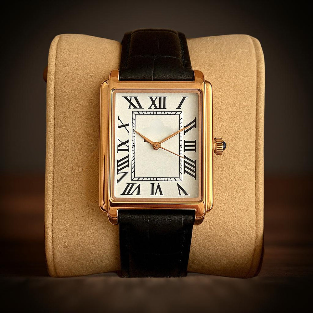 Orologio da uomo classico da sera quadrato analogico stile retrò