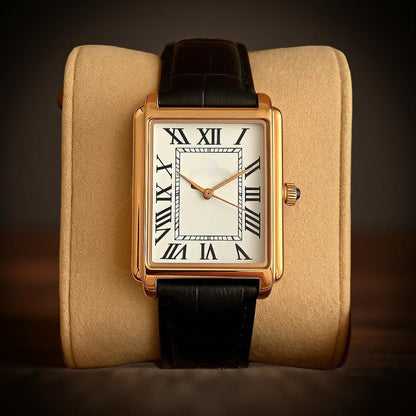 Orologio da uomo classico da sera quadrato analogico stile retrò