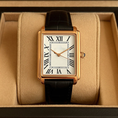 Orologio da uomo classico da sera quadrato analogico stile retrò