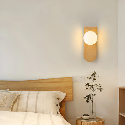 Lampa de perete LED Icar Scandinavian | Design minimalist din lemn