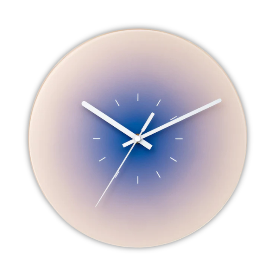 Reloj de Pared de Cristal Sunset | Diseño Moderno en Degradado