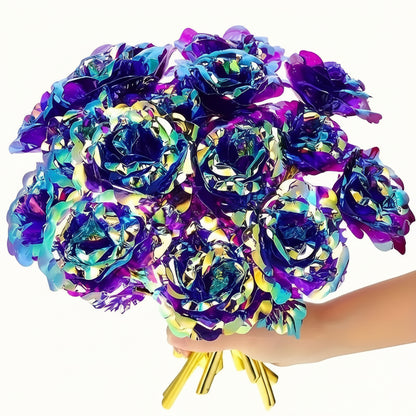 Ramo de Flores Regalo para el Día de la Madre Rosa Artificial Decoración de Mesa