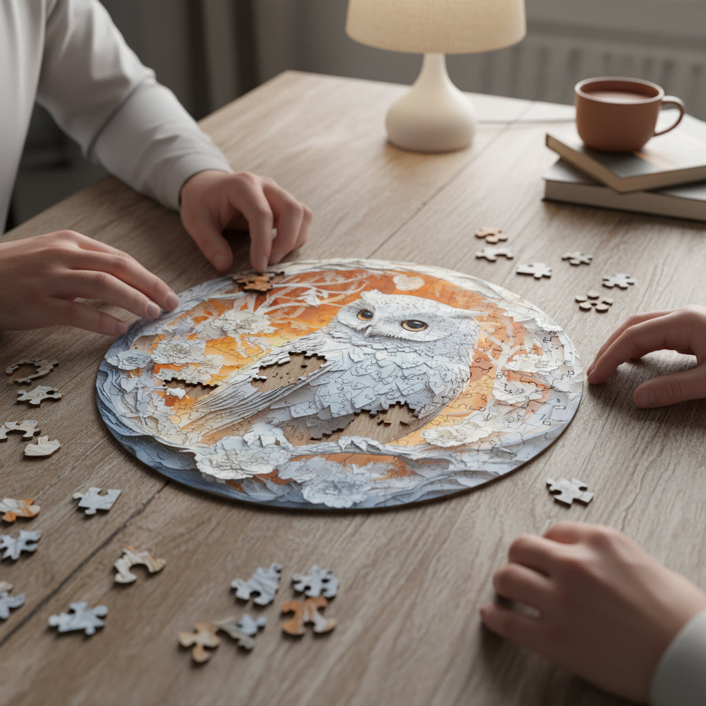 Quebra-cabeças 3D Artístico para Adultos Criativo Desafio Mental