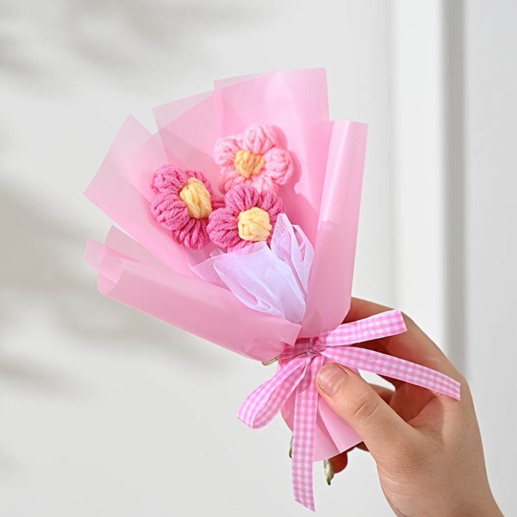 Buchet de flori Cadou de Ziua Mamei Stil Handmade Mini Ambalat Decorațiune