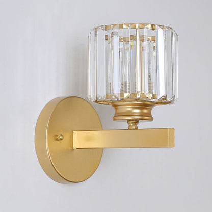 Crystal Wall Light | Modern Glass & Iron Sconce